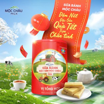 Bánh sữa Mộc Châu vị tổng hợp (Hộp thiếc)